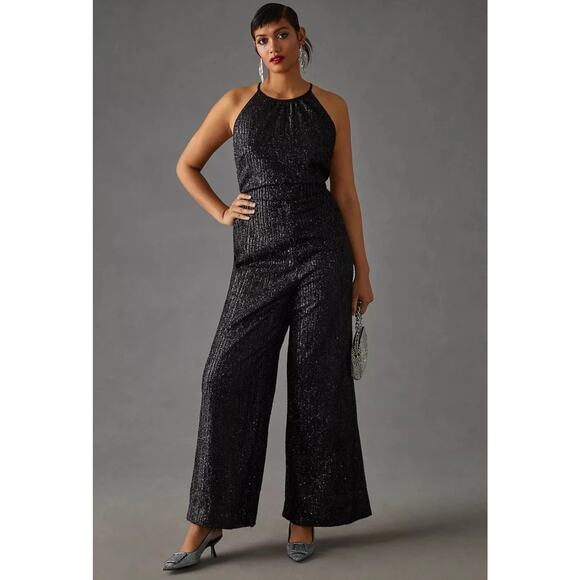Maeve Black Sparkle Jumpsuit | Size 14 - NWT - Picture 1 of 12